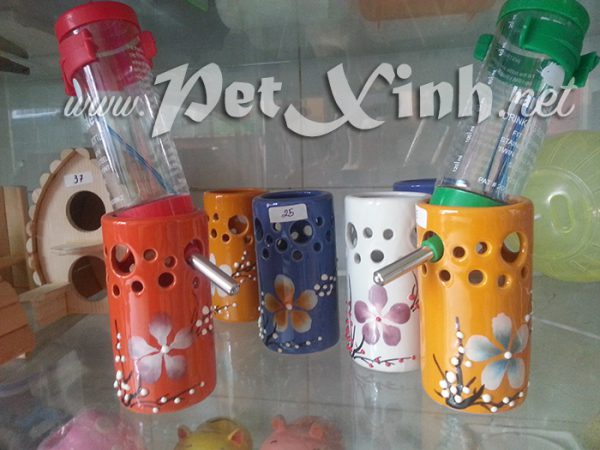 Đồ chơi hamster kệ bình nước bằng sứ