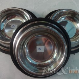 chén ăn cho chó bằng inox