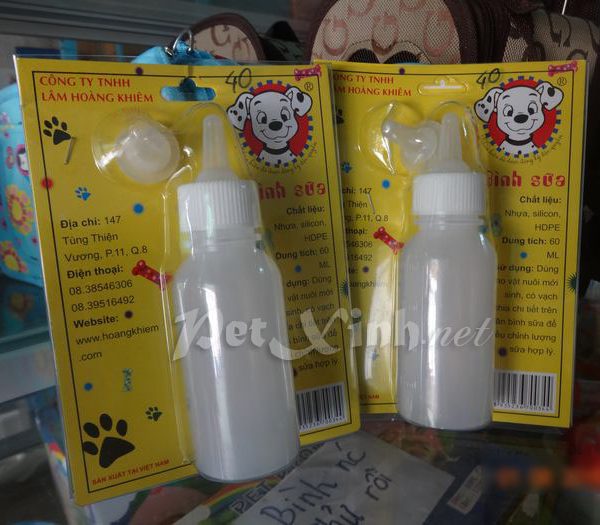 bình sữa chó con