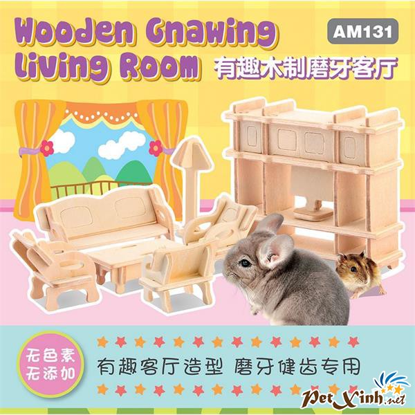 Phòng Khách Gỗ Lắp Ráp Kiêm Mài Răng