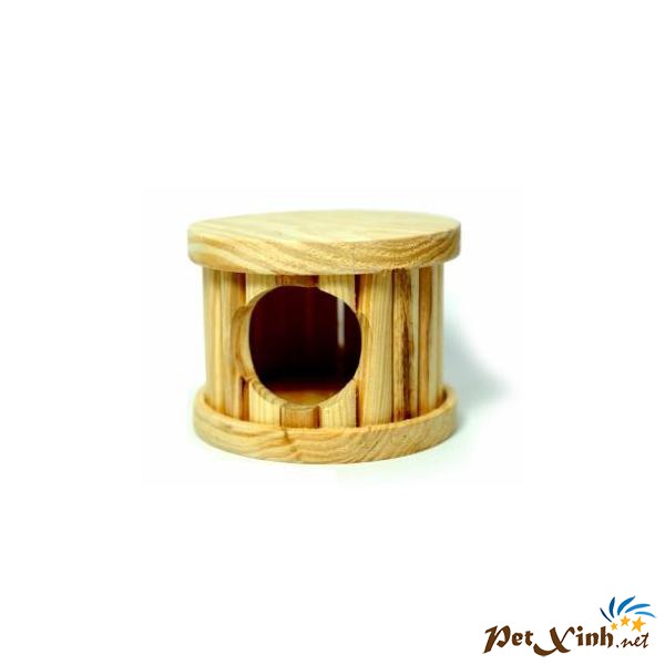 Nhà Gỗ Hình Trụ Cho Hamster