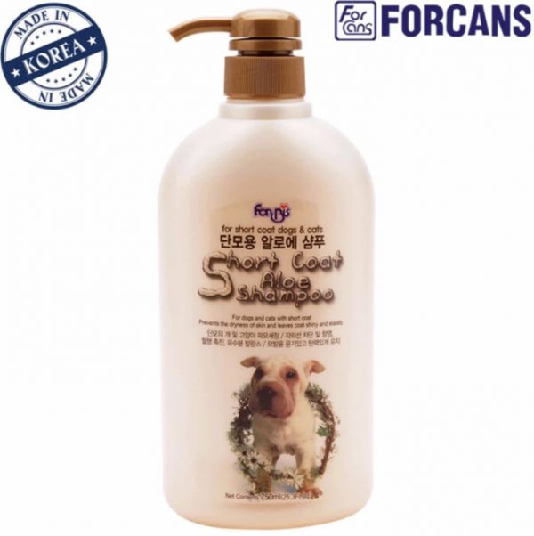 Dầu gội cho thú cưng lông ngắn chiết xuất nha đam Forcans 750ml 1