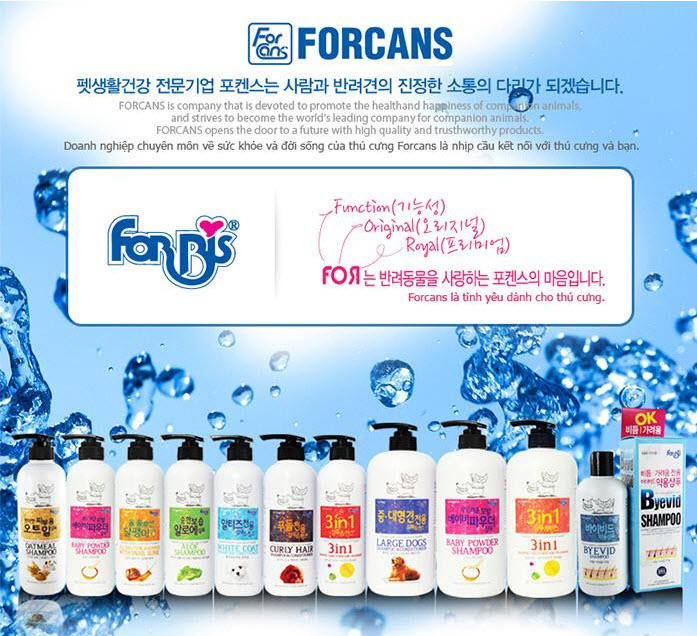 Dầu gội và xả 2 trong 1 cho thú cưng Forcans 500ml 2