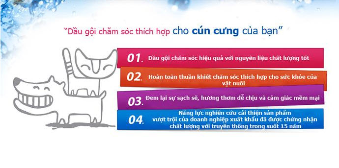 Dầu gội và xả 2 trong 1 cho thú cưng Forcans 500ml 3