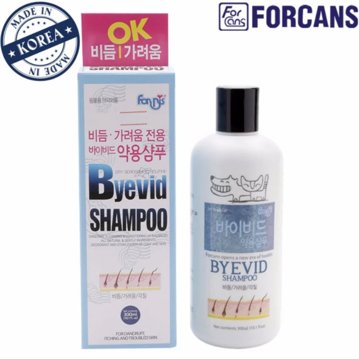 Dầu gội trị liệu bệnh ngoài da Byevid cho thú cưng Forcans 300ml