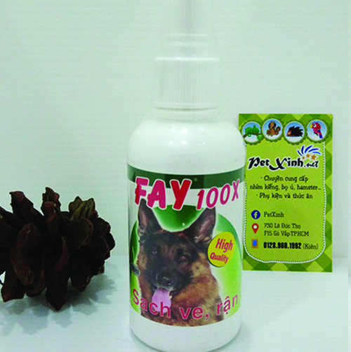 Thuốc trị ve rận bọ chét cho chó Fay 100ml