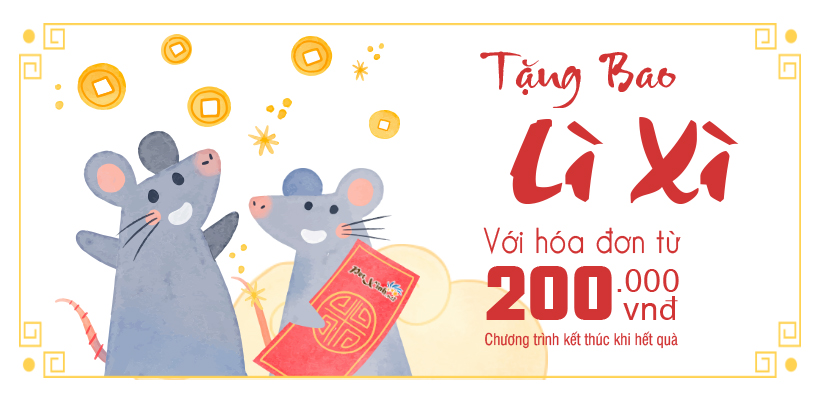 Tặng bao lì xì khi mua hàng từ 200K 2020
