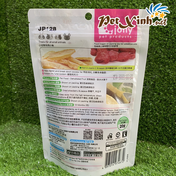 Dâu Tây Đu Đủ Sấy Jolly Xtrabite