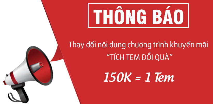 thông báo thay đổi nội dung khuyến mãi