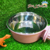 Chén inox gắn chuồng miệng tròn
