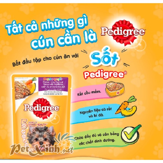 Pate cho chó con Pedigree vị gà gan trứng rau 5