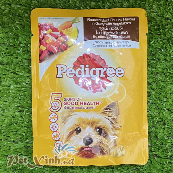 Pate cho chó lớn Pedigree vị bò nướng sốt rau nấm