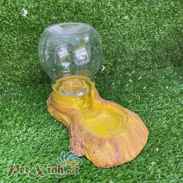 Bình nước giả gỗ cho bò sát