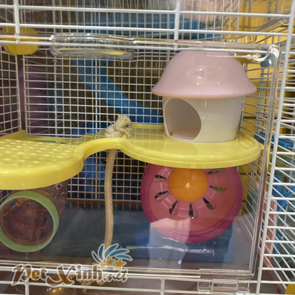 Lồng hamster mica nấm lùn