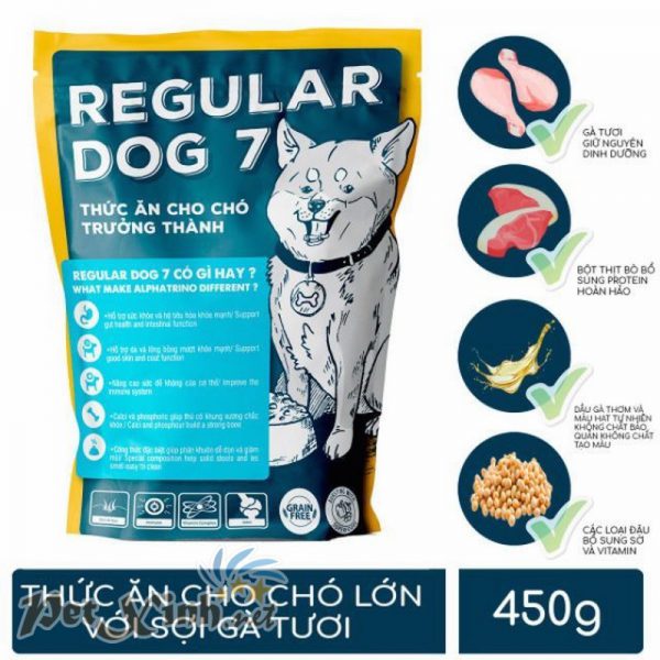 Thức ăn cho chó lớn có sợi gà tươi Regular Dog 7