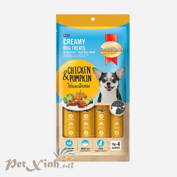 Smart Heart Creamy Dog Treats Chicken & Pumpkin