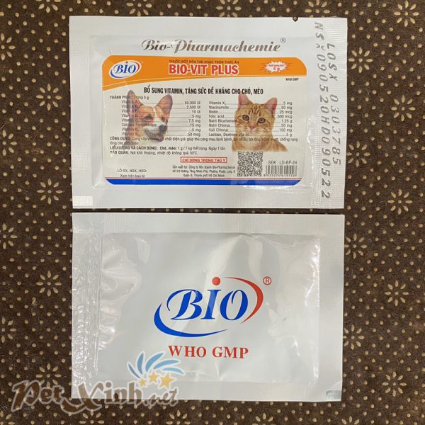Bổ sung vitamin tăng đề kháng cho chó mèo Bio-Vit Plus