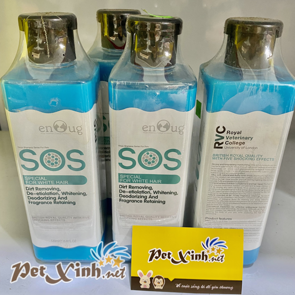 Sữa tắm SOS 530ml Special for White Hair - Dành cho chó mèo lông trắng