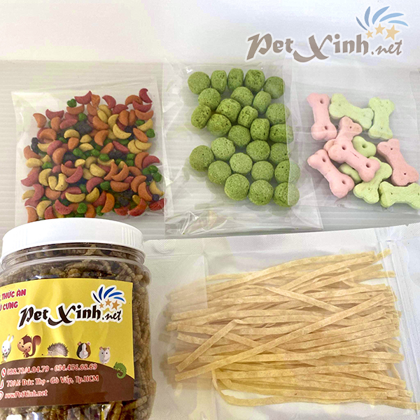 combo thức ăn vặt cho hamster nhím sóc