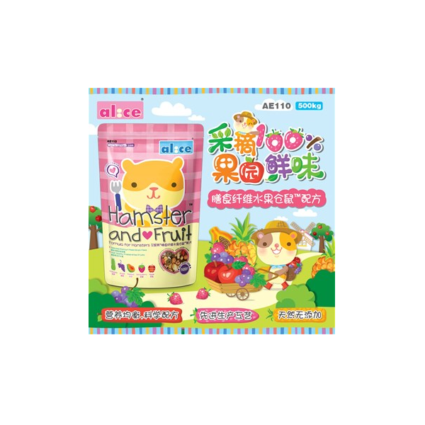 Alice Thức Ăn Hamster Kèm Trái Cây 500g - AE110